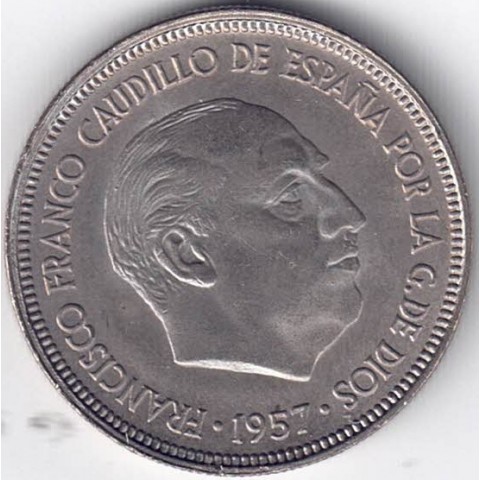 1957*59. 5 Pesetas Franco