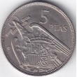 1957*59. 5 Pesetas Franco