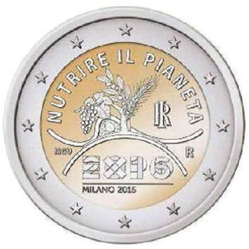 2015. 2 Euros Italia "Expo Milán"