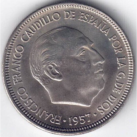 1957*62. 5 Pesetas Franco