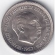 1957*64. 5 Pesetas Franco