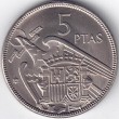 1957*64. 5 Pesetas Franco