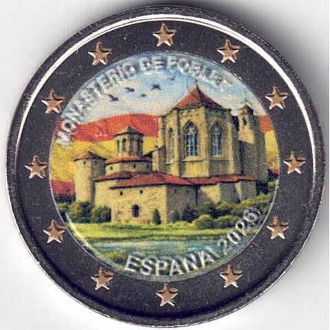 2026. 2 Euros España. Poblet color