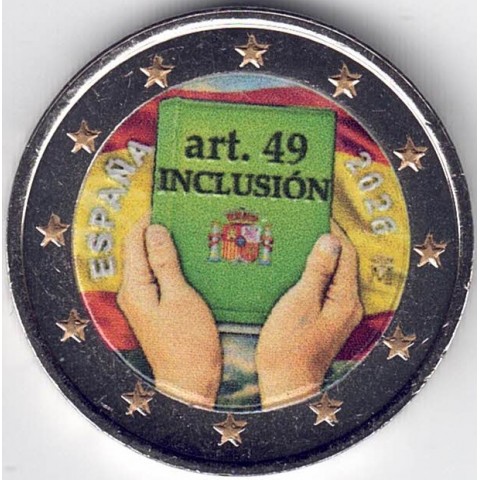 2026. 2 Euros España. Inclusion color