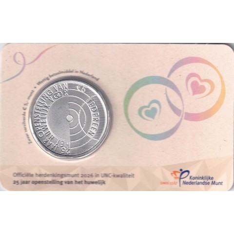 2026. 5 Euros Holanda . Matrimonio igualitario