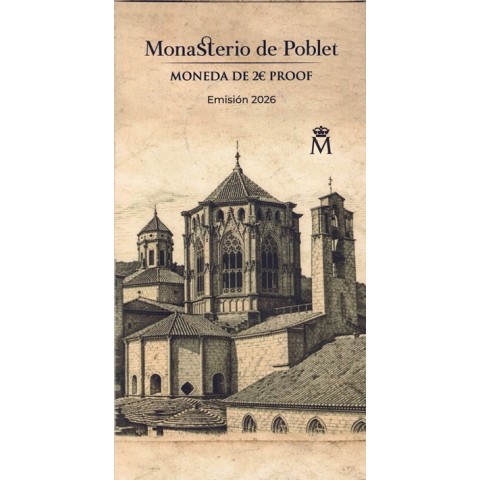 2026. 2 Euros España. Poblet proof