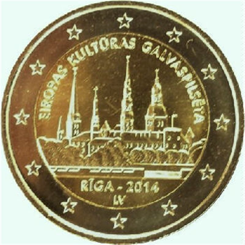 2014. 2 Euros Letonia "Riga"