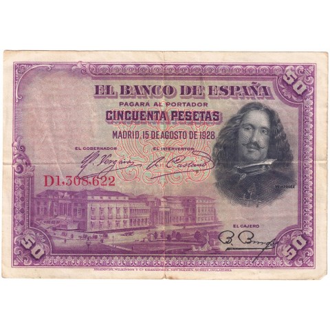 1928. 50 Ptas Velazquez