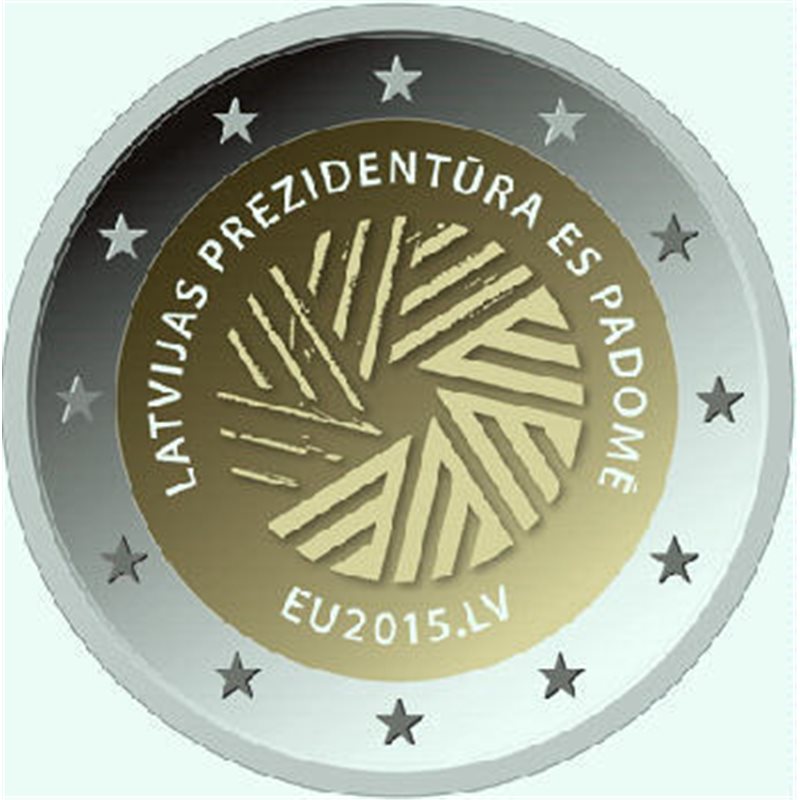 2015. 2 Euros Letonia "Presidencia"