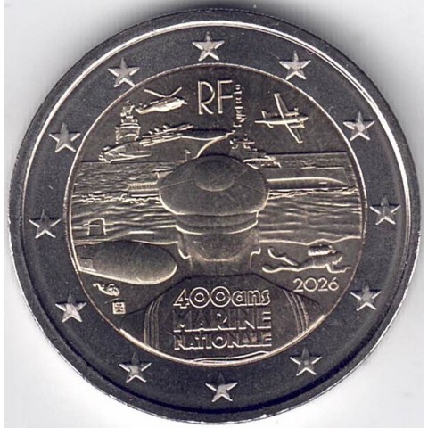 2026. 2 Euros Francia. Marina