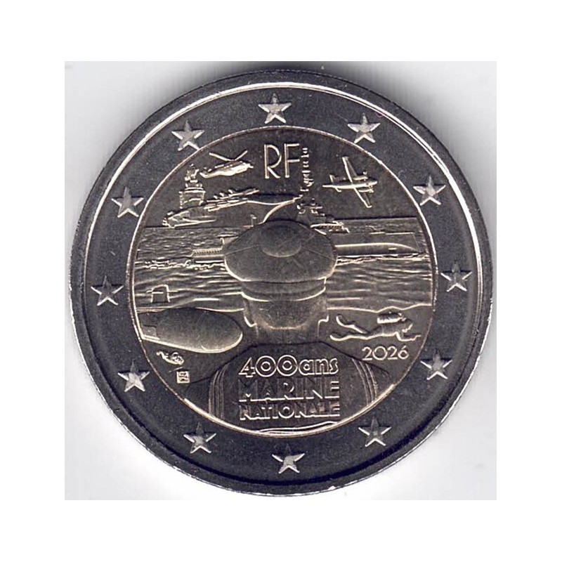 2026. 2 Euros Francia. Marina