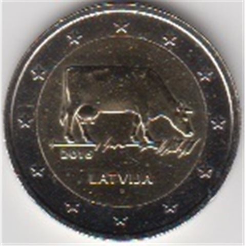 2016. 2 Euros Letonia "Vaca"