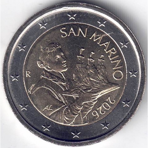 2026. 2 Euros San Marino. Santo Marino