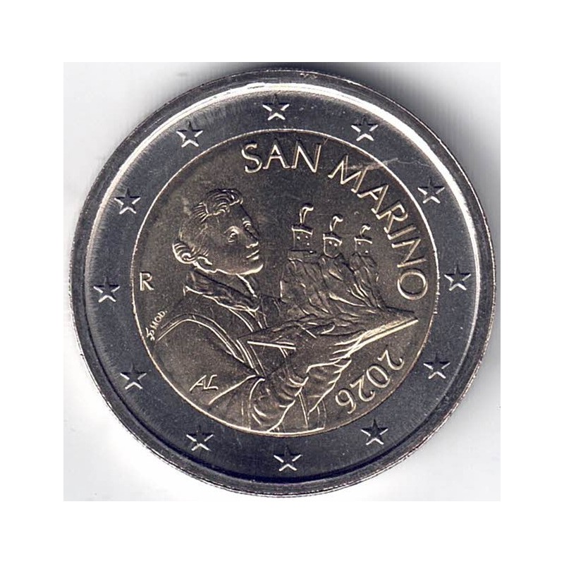 2026. 2 Euros San Marino. Santo Marino