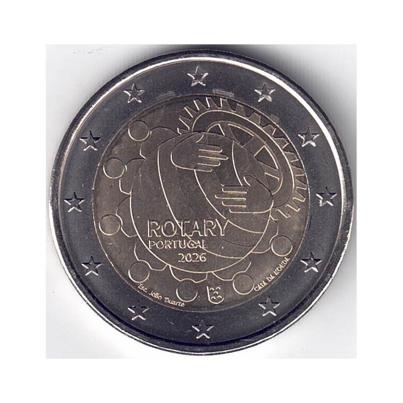 2026. 2 Euros Portugal. Rotary