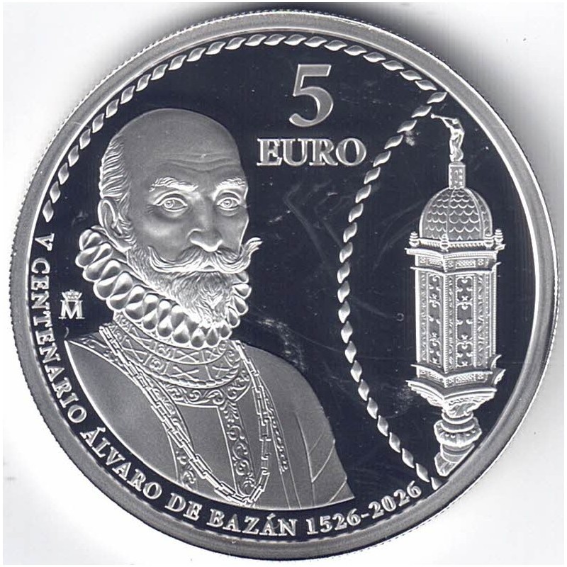 2026. V Centenario Alvaro de Bazan. 5 euros