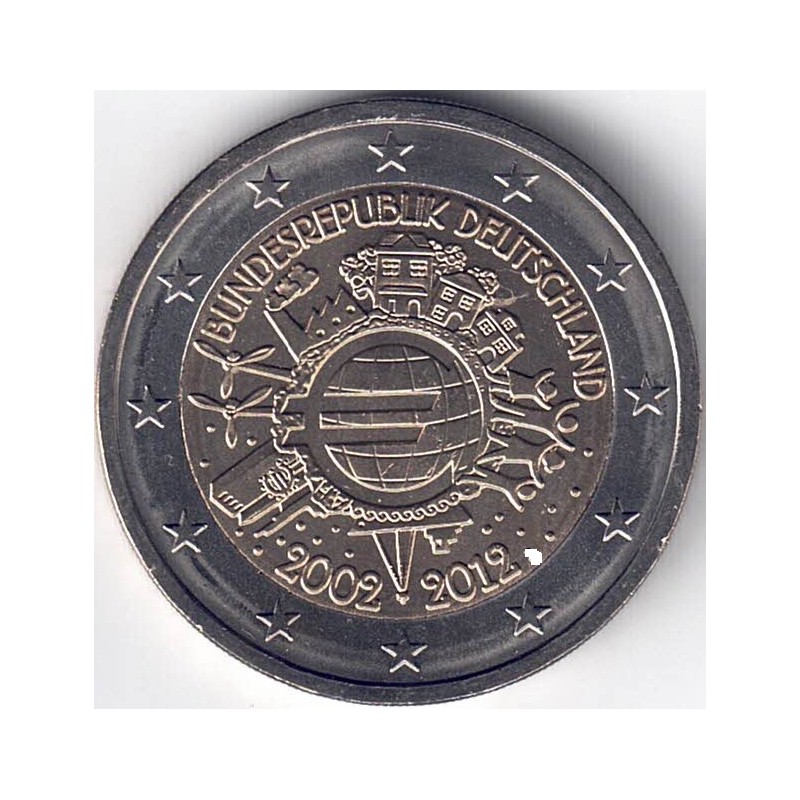 2012. 2 Euros Alemania A-Berlin "X Aniversario"