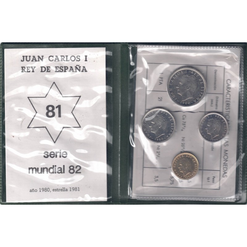 1980*81. Cartera pesetas Juan Carlos I. Mundial