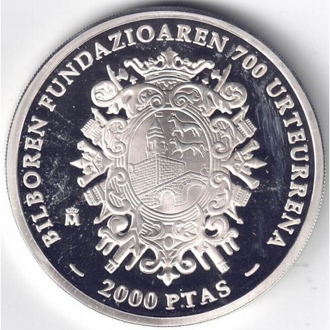 2000.700 Aniversario de la Villa de Bilbao. 2000 Ptas