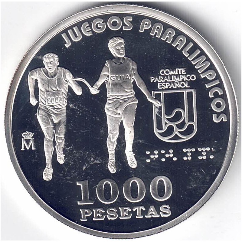 2000. Juegos Paraolímpicos. 1000 Ptas Invidente