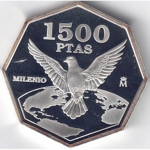 2000. Cambio Milenio. 1500 Ptas "Paz"
