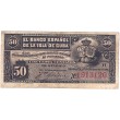 1896. 50 Centavos de Peso Banco Español de Cuba