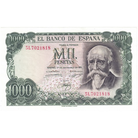 1971. 1000 Ptas Jose Echegaray
