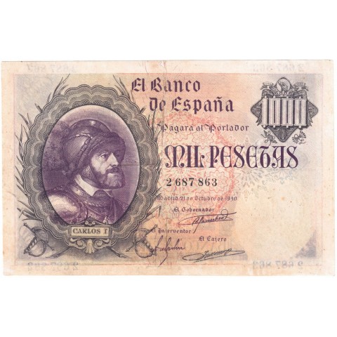 1940. 1000 Ptas Carlos I