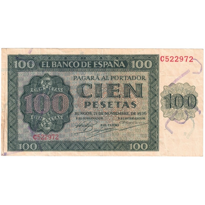 1936. 100 Ptas Burgos