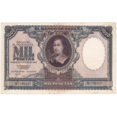 1940. 1000 Ptas Bartolomé Murillo