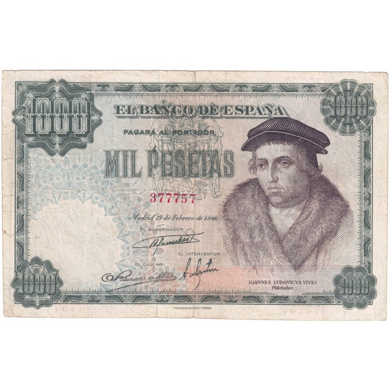 1946. 1000 Ptas Luis Vives