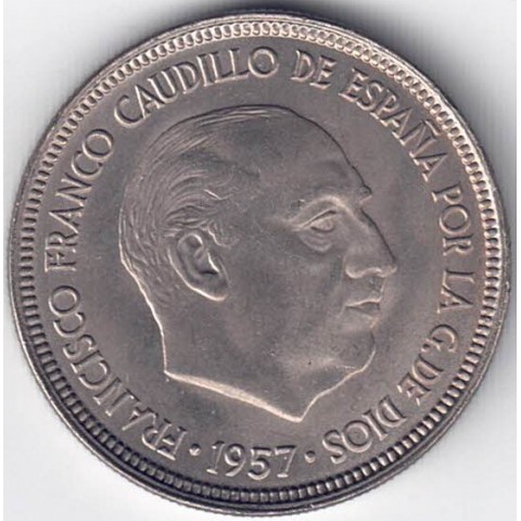 1957*66. 5 Pesetas Franco