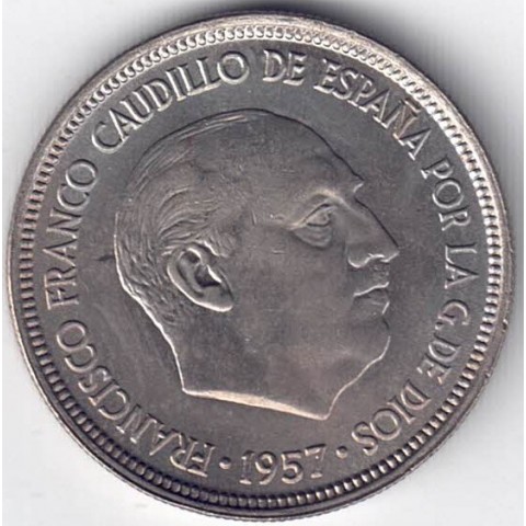 1957*67. 5 Pesetas Franco