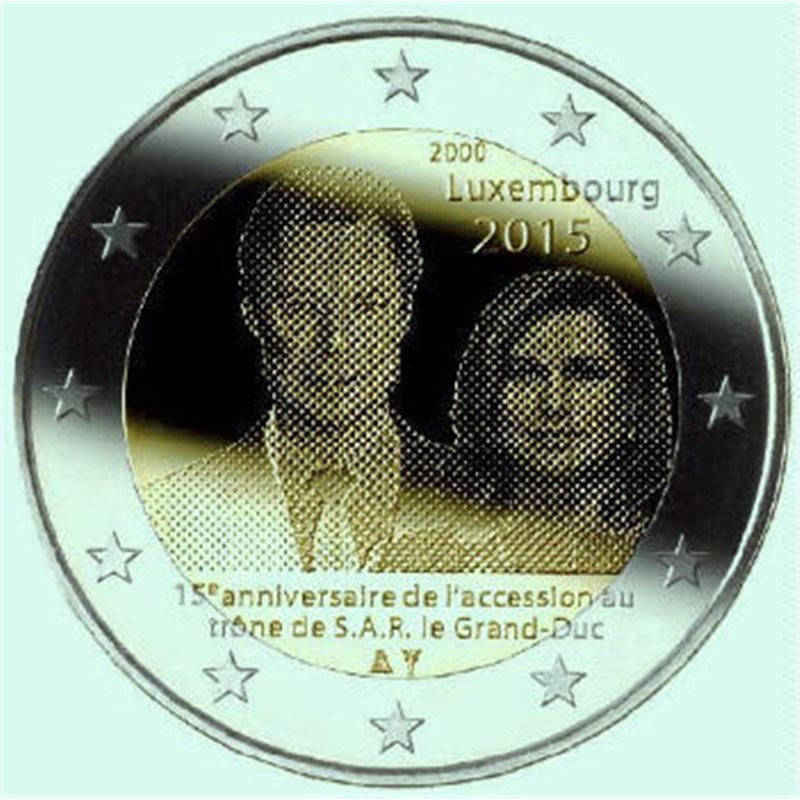 2015. 2 Euros Luxemburgo "Trono Enrique"