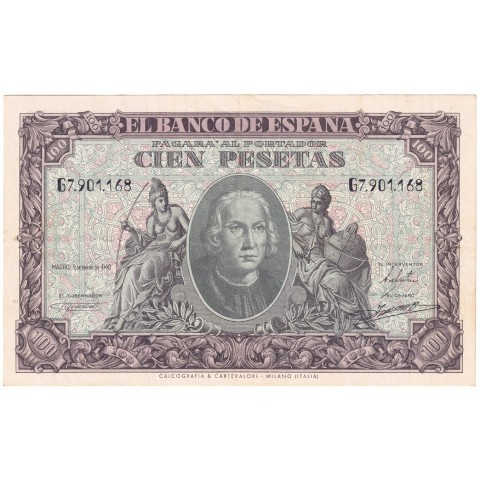 1940. 100 Ptas Colón