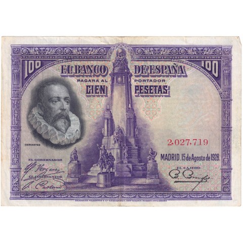 1928. 100 Ptas Cervantes