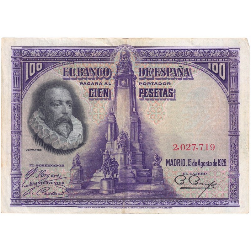1928. 100 Ptas Cervantes