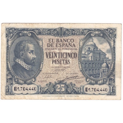 1940. 25 Ptas Juan de Herrera