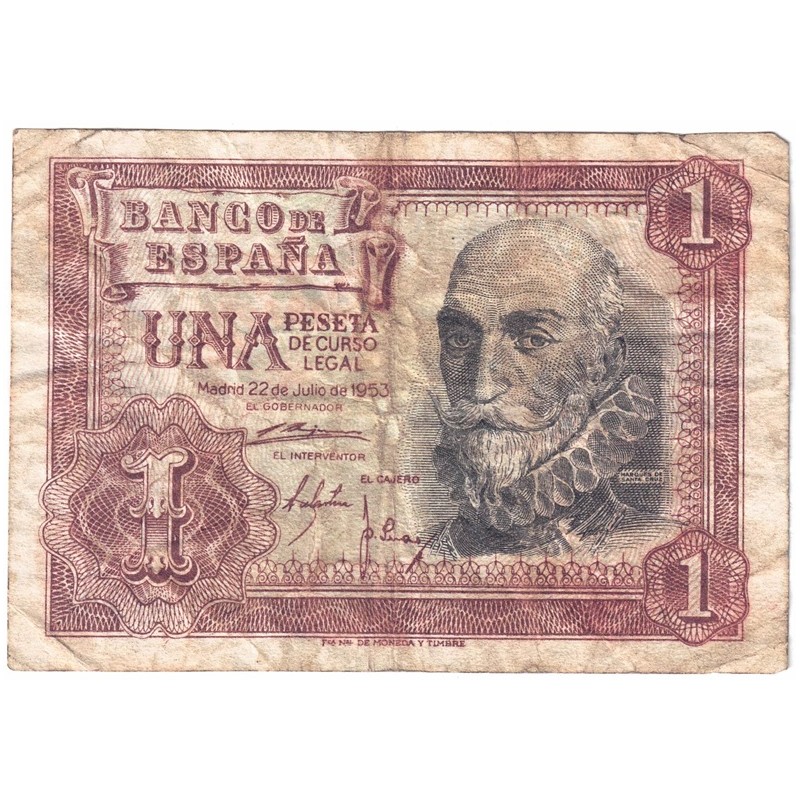 1953. 1 Pta Marqués de Santa Cruz