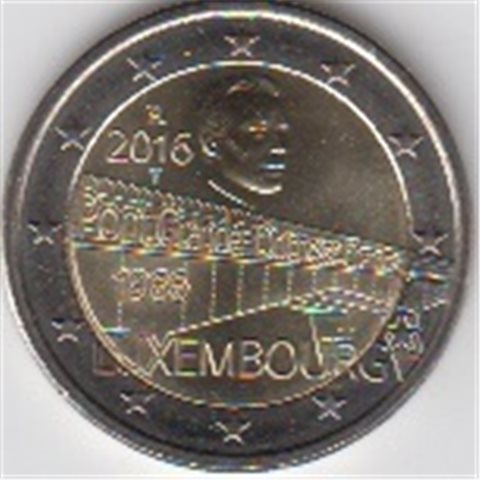 2016. 2 Euros Luxemburgo "Puente Carlota"