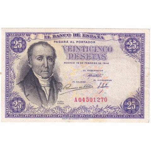 1946. 25 Ptas Florez Estrada