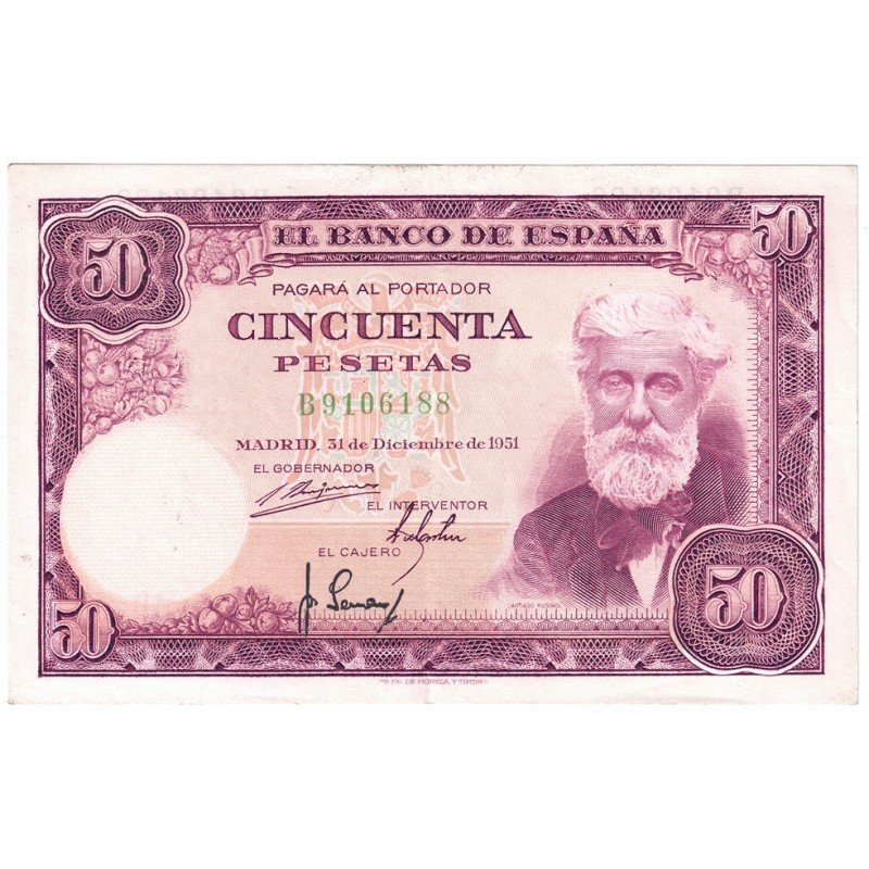 1951. 50 Ptas Santiago Rusiñol