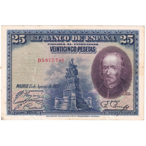1928. 25 Ptas Calderón de la Barca