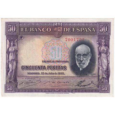 1935. 50 Ptas Ramón y Cajal