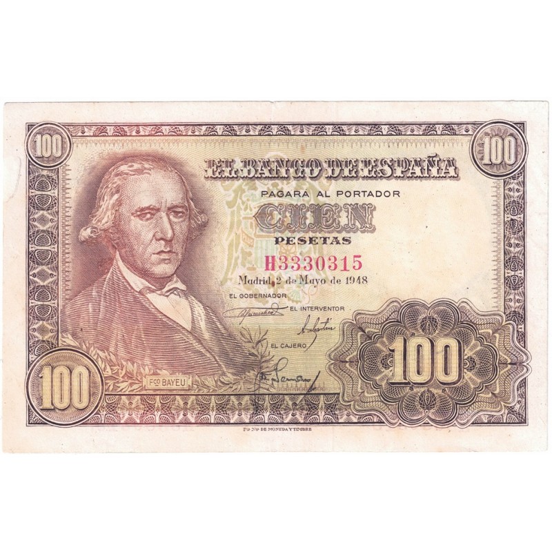1948. 100 Ptas Francisco Bayeu