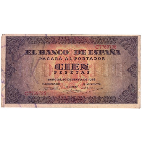 1938. 100 Ptas Burgos