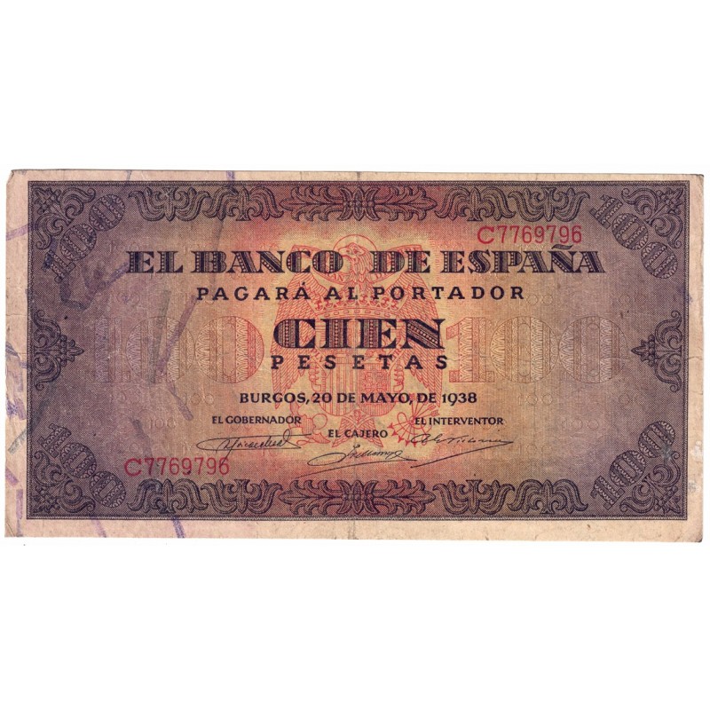 1938. 100 Ptas Burgos
