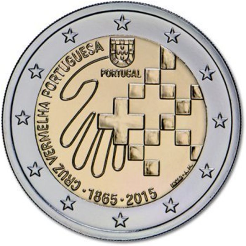 2015. 2 Euros Portugal "Cruz Roja"