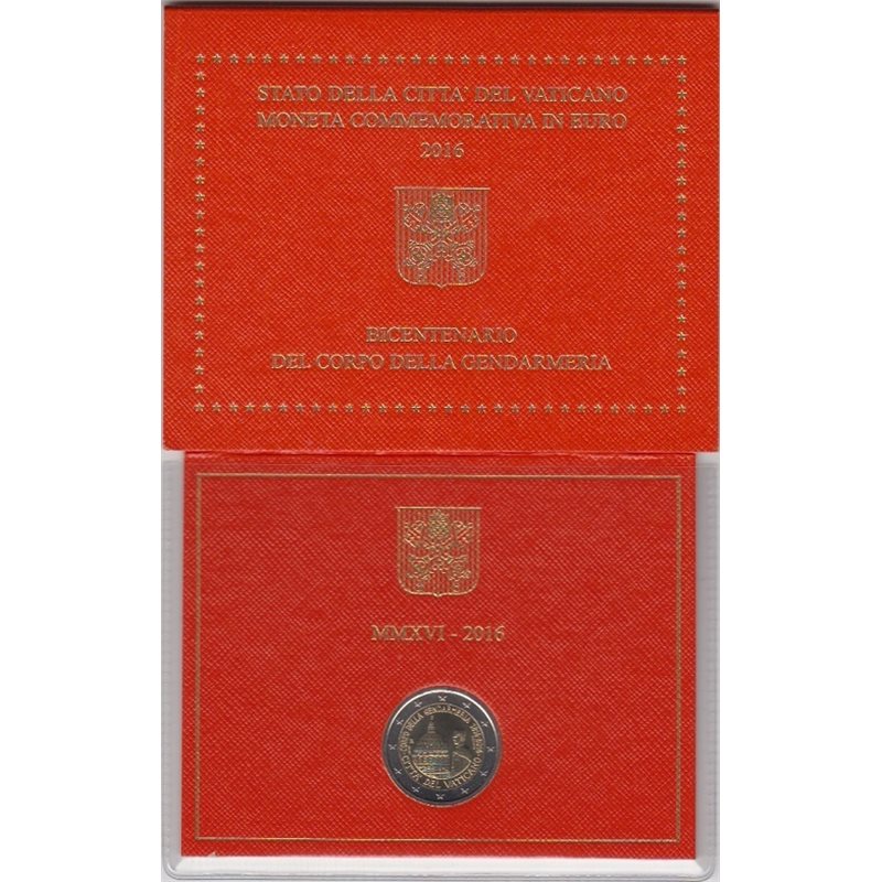 2016. 2 Euros Vaticano "Gendarmería"