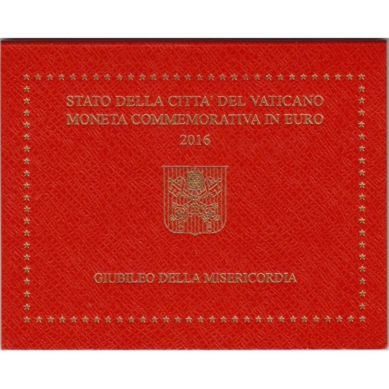 2016. 2 Euros Vaticano "Jubileo Misericordia"